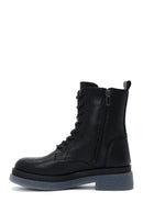 Women's Black Zippered Flat Boots | Derimod Women's Black Zippered Flat Boots | Derimod