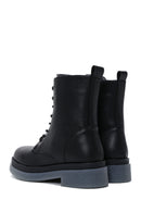 Women's Black Zippered Flat Boots | Derimod Women's Black Zippered Flat Boots | Derimod