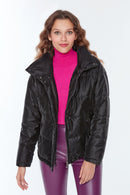 Quebec Kadın Siyah Softwear Mont | Derimod Quebec Kadın Siyah Softwear Mont | Derimod