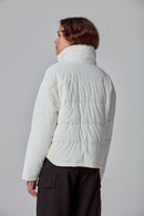 Quebec Kadın Beyaz Softwear Mont | Derimod Quebec Kadın Beyaz Softwear Mont | Derimod