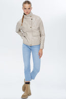 Nova Kadın Oversize Deri Ceket | Derimod Nova Kadın Oversize Deri Ceket | Derimod