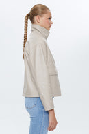 Nova Kadın Oversize Deri Ceket | Derimod Nova Kadın Oversize Deri Ceket | Derimod