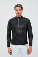 Juan Men's Brown Leather Jacket | Derimod Juan Men's Brown Leather Jacket | Derimod