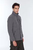 Berlin Erkek Gri Softwear Mont | Derimod Berlin Erkek Gri Softwear Mont | Derimod