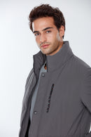 Berlin Erkek Gri Softwear Mont | Derimod Berlin Erkek Gri Softwear Mont | Derimod