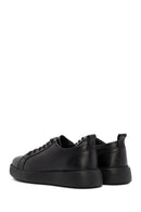 Erkek Siyah Bağcıklı Deri Sneaker | Derimod Erkek Siyah Bağcıklı Deri Sneaker | Derimod