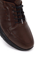 Male Brown Lace-up Leather Sneaker | Derimod Male Brown Lace-up Leather Sneaker | Derimod