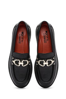 Derimod Gritti Woman Black Buckle-Detail Leather Masculine Loafer | Derimod Derimod Gritti Woman Black Buckle-Detail Leather Masculine Loafer | Derimod