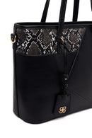 Woman Black Long-Strap Printed Classic Shoulder Bag | Derimod Woman Black Long-Strap Printed Classic Shoulder Bag | Derimod