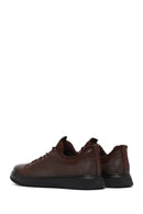 Male Brown Lace-Up Leather Sneaker | Derimod Male Brown Lace-Up Leather Sneaker | Derimod