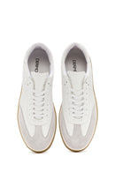 Men's White Lace-up Leather Sneaker | Derimod Men's White Lace-up Leather Sneaker | Derimod