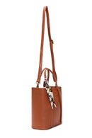Women's Camel Long Strap Shoulder Bag with Accessory Detail | Derimod Women's Camel Long Strap Shoulder Bag with Accessory Detail | Derimod
