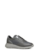 Geox Women's Grey Alleniee B Stone Detailed Sneaker | Derimod Geox Women's Grey Alleniee B Stone Detailed Sneaker | Derimod