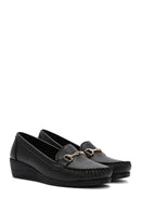 Kadın Siyah Dolgu Topuk Loafer | Derimod Kadın Siyah Dolgu Topuk Loafer | Derimod