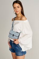 Zımba Detaylı Mavi Kadın Çapraz Çanta | Derimod Zımba Detaylı Mavi Kadın Çapraz Çanta | Derimod