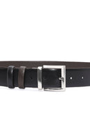 Men's Black Double Sided Leather Belt | Derimod Men's Black Double Sided Leather Belt | Derimod