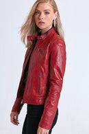 Kylie Kadın Deri Ceket | Derimod Kylie Kadın Deri Ceket | Derimod