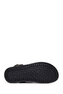 Male Khaki Nubuck Leather Sandals | Derimod Male Khaki Nubuck Leather Sandals | Derimod