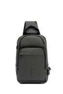 D-Pack Men's Khaki Technological Fabric Crossbody Bag | Derimod D-Pack Men's Khaki Technological Fabric Crossbody Bag | Derimod