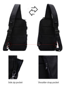 D-Pack Men's Black Technological Fabric Crossbody Bag | Derimod D-Pack Men's Black Technological Fabric Crossbody Bag | Derimod