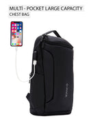 D-Pack Men's Black Technological Fabric Crossbody Bag | Derimod D-Pack Men's Black Technological Fabric Crossbody Bag | Derimod