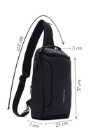 D-Pack Men's Black Technological Fabric Crossbody Bag | Derimod D-Pack Men's Black Technological Fabric Crossbody Bag | Derimod