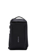 D-Pack Men's Black Technological Fabric Crossbody Bag | Derimod D-Pack Men's Black Technological Fabric Crossbody Bag | Derimod