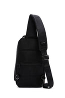 D-Pack Men's Black Technological Fabric Crossbody Bag | Derimod D-Pack Men's Black Technological Fabric Crossbody Bag | Derimod