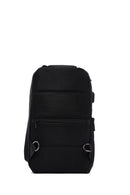 D-Pack Men's Black Technological Fabric Crossbody Bag | Derimod D-Pack Men's Black Technological Fabric Crossbody Bag | Derimod
