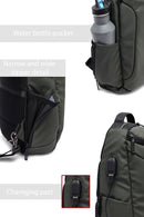 D-Pack Men's Khaki Technological Fabric Crossbody Bag | Derimod D-Pack Men's Khaki Technological Fabric Crossbody Bag | Derimod