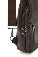 Men's Brown Leather Crossbody Bag | Derimod Men's Brown Leather Crossbody Bag | Derimod