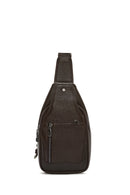 Men's Brown Leather Crossbody Bag | Derimod Men's Brown Leather Crossbody Bag | Derimod