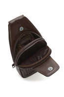 Men's Brown Leather Crossbody Bag | Derimod Men's Brown Leather Crossbody Bag | Derimod