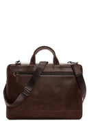 Men's Brown Leather Briefcase | Derimod Men's Brown Leather Briefcase | Derimod