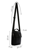 Men's Black Long Strap Leather Crossbody Bag | Derimod Men's Black Long Strap Leather Crossbody Bag | Derimod