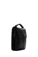Men's Black Long Strap Leather Crossbody Bag | Derimod Men's Black Long Strap Leather Crossbody Bag | Derimod