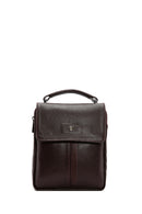 Men's Brown Long Strap Leather Crossbody Bag | Derimod Men's Brown Long Strap Leather Crossbody Bag | Derimod