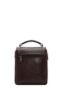 Men's Brown Long Strap Leather Crossbody Bag | Derimod Men's Brown Long Strap Leather Crossbody Bag | Derimod