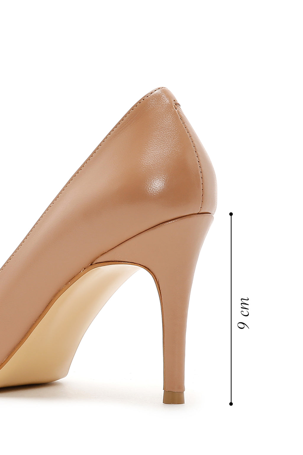 Kadın Bej Deri Stiletto