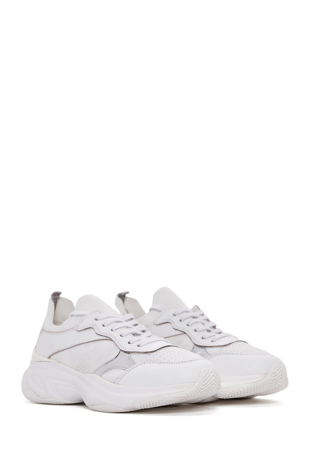 Kadın Beyaz Deri Sneaker