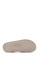 Women's Beige Nubuck Leather Comfort Sandals | Derimod Women's Beige Nubuck Leather Comfort Sandals | Derimod