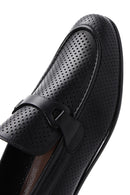 Erkek Siyah Deri Baskılı Klasik Loafer | Derimod Erkek Siyah Deri Baskılı Klasik Loafer | Derimod
