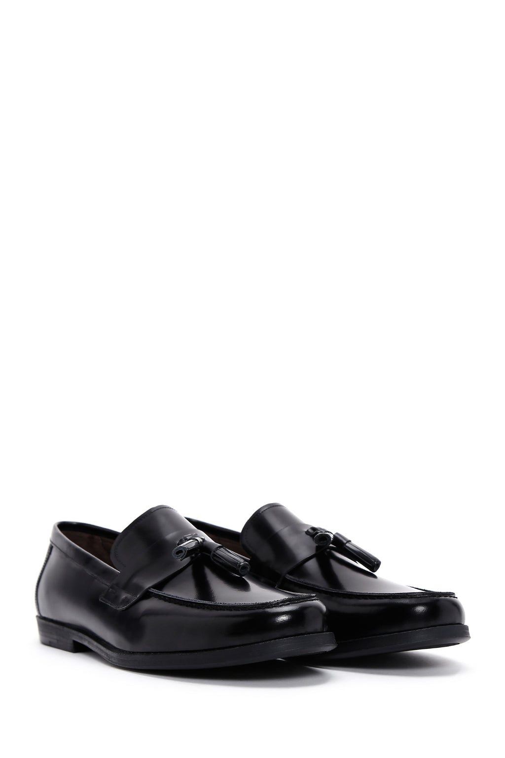 Erkek Siyah Deri Klasik Loafer