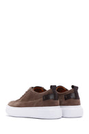 Men's Mink Suede Leather Thick Soled Sneaker | Derimod Men's Mink Suede Leather Thick Soled Sneaker | Derimod