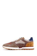 Erkek Vizon Süet Detaylı Sneaker | Derimod Erkek Vizon Süet Detaylı Sneaker | Derimod