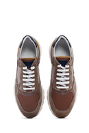 Erkek Vizon Süet Detaylı Sneaker | Derimod Erkek Vizon Süet Detaylı Sneaker | Derimod