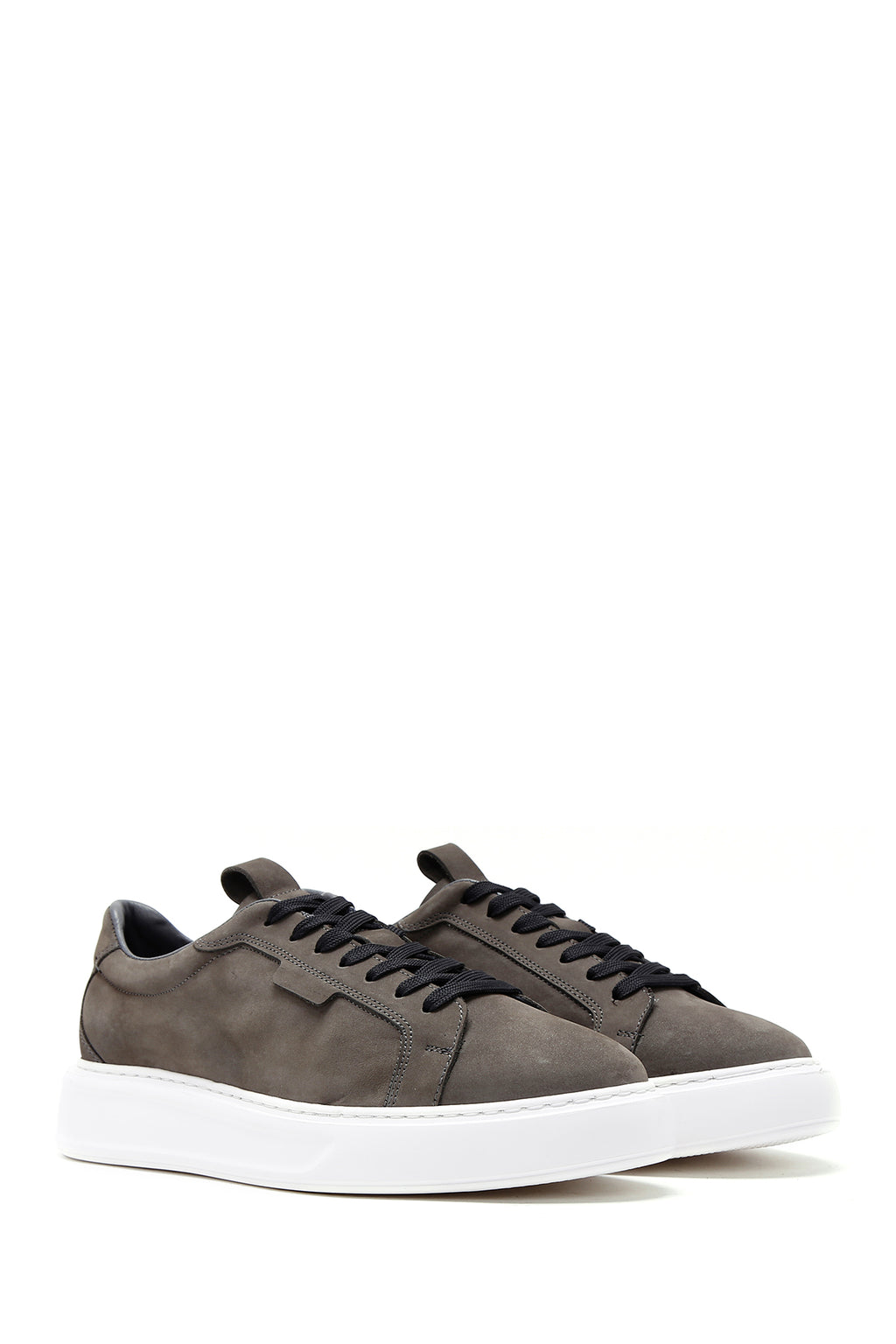 Erkek Koyu Gri Nubuk Deri Sneaker