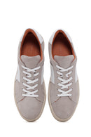 Erkek Vizon Süet Deri Sneaker | Derimod Erkek Vizon Süet Deri Sneaker | Derimod