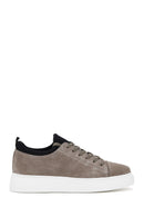 Men's Mink Suede Leather Thick Soled Sneaker | Derimod Men's Mink Suede Leather Thick Soled Sneaker | Derimod