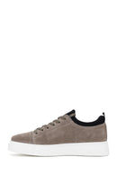 Men's Mink Suede Leather Thick Soled Sneaker | Derimod Men's Mink Suede Leather Thick Soled Sneaker | Derimod